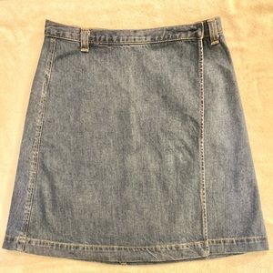 Gap jean wraparound skirt